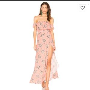 Flynn Skye Bella coral/pink maxi dress